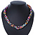 7-8mm Multicoloured Baroque Freshwater Pearl, 3 Strand Twisted Necklace - 46cm L/ 5cm Ext - view 9