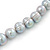12mm Light Grey Ringed Freshwater Pearl Necklace In Silver Tone - 40cm L/ 4cm Ext - view 10