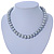12mm Light Grey Ringed Freshwater Pearl Necklace In Silver Tone - 40cm L/ 4cm Ext - view 7