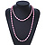 Long Rope Baroque Pink Freshwater Pearl Necklace - 116cm L - view 8
