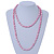 Long Rope Baroque Pink Freshwater Pearl Necklace - 116cm L - view 3