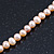 6-7mm Pale Pink Semi-Round Freshwater Pearl Necklace In Silver Tone - 43cm L - view 7