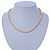6-7mm Pale Pink Semi-Round Freshwater Pearl Necklace In Silver Tone - 43cm L - view 6