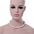 12mm Light Cream Ringed Freshwater Pearl Necklace In Silver Tone - 41cm L/ 6cm Ext - view 4