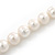 12mm Light Cream Ringed Freshwater Pearl Necklace In Silver Tone - 41cm L/ 6cm Ext - view 2