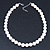 12mm Light Cream Ringed Freshwater Pearl Necklace In Silver Tone - 41cm L/ 6cm Ext - view 10
