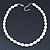 12mm Rice Shaped White Freshwater Pearl Necklace In Silver Tone - 41cm L/ 6cm Ext - view 10
