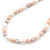 5-6mm Cream/ White/ Pink Rice Freshwater Pearl Necklace - 41cm L/ 5cm Ext - view 10