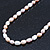5-6mm Cream/ White/ Pink Rice Freshwater Pearl Necklace - 41cm L/ 5cm Ext - view 12