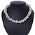 7-8mm White Baroque Freshwater Pearl, Transparent Crystal Bead Cluster Necklace - 42cm L/ 4cm Ext - view 2
