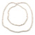 9mm Potato Shaped Light Cream Freshwater Pearl Long Rope Necklace - 110cm L - view 8