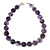 20mm Coin Amethyst Stone Necklace With Spring Ring Clasp - 46cm L