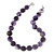 20mm Coin Amethyst Stone Necklace With Spring Ring Clasp - 46cm L - view 6