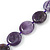 20mm Coin Amethyst Stone Necklace With Spring Ring Clasp - 46cm L - view 4