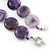 20mm Coin Amethyst Stone Necklace With Spring Ring Clasp - 46cm L - view 3