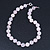 14mm Rose Quartz Round Semi-Precious Stone Necklace With Spring Ring Closure - 46cm L - view 6