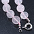 14mm Rose Quartz Round Semi-Precious Stone Necklace With Spring Ring Closure - 46cm L - view 5