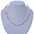14mm Rose Quartz Round Semi-Precious Stone Necklace With Spring Ring Closure - 46cm L - view 10