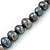 10mm Grey Oval Freshwater Pearl Necklace In Silver Tone - 41cm L/ 6cm Ext - view 5
