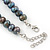 10mm Grey Oval Freshwater Pearl Necklace In Silver Tone - 41cm L/ 6cm Ext - view 6