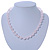 10mm Rose Quartz Round Semi-Precious Stone Necklace With Spring Ring Closure - 47cm L - view 9