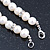 9mm Ringed White Freshwater Pearl With Crystal Rings Necklace In Silver Tone - 43cm L - view 5