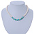 7mm Off Round Cream Freshwater Pearl, Turquoise Stone and Crystal Rings Necklace - 38cm L/ 6cm Ext - view 14