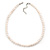 8mm Light Cream Oval Freshwater Pearl Necklace In Silver Tone - 42cm L/ 6cm Ext