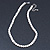 8mm Light Cream Oval Freshwater Pearl Necklace In Silver Tone - 42cm L/ 6cm Ext - view 9