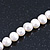8mm Light Cream Oval Freshwater Pearl Necklace In Silver Tone - 42cm L/ 6cm Ext - view 4
