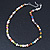 7mm Multicoloured Semi-Round Freshwater Pearl Necklace In Silver Tone - 36cm L/ 4cm Ext - view 6