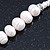 5mm - 10mm Cream Freshwater Pearl, Carnelian Stone and Crystal Rings Necklace - 45cm L - view 6