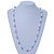 Freshwater Pearls, Light Blue Agate Stone and Transparent Crystal Bead Long Necklace - 80cm L - view 7