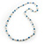 Freshwater Pearls, Light Blue Agate Stone and Transparent Crystal Bead Long Necklace - 80cm L - view 8