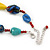 Long Multicoloured Ceramic Bead Necklace - 78cm L/ 7cm Ext - view 4