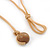 Long Chunky Brown Wood Bead Necklace With Cotton Cords - 80cm L - view 5