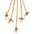 Vintage Inspired Shell Floral With Charms Pendant with Gold Tone Pearl Bead Chain - 42cm L/ 5cm Ext - view 6