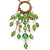 Vintage Inspired Green Glass Bead Tassel Necklace In Bronze Tone - 44cm L/ 7cm Ext - view 2