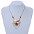 Vintage Inspired Acrylic Teardrop Bead, Chain Bib Necklace In Gold Tone - 36cm L/ 6cm Ext - view 2
