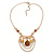 Vintage Inspired Acrylic Teardrop Bead, Chain Bib Necklace In Gold Tone - 36cm L/ 6cm Ext - view 6