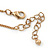 Vintage Inspired Acrylic Teardrop Bead, Chain Bib Necklace In Gold Tone - 36cm L/ 6cm Ext - view 5