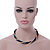 Gold/ Black/ Turquoise Twisted Mesh Necklace - 38cm L/ 4cm Ext - view 3