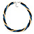 Gold/ Black/ Turquoise Twisted Mesh Necklace - 38cm L/ 4cm Ext - view 4