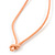 Long Orange, Coral Wood, Resin and Cotton Bead Cord Necklace - 100cm L - view 6
