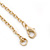 Long Brushed Gold Open Cut Flower Pendant With Chain - 70cm L - view 5
