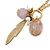 Feather & Acrylic Beads Cluster Pendant With Long Chain In Gold Tone - 80cm L/ 7cm Ext - view 6