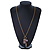 Feather & Acrylic Beads Cluster Pendant With Long Chain In Gold Tone - 80cm L/ 7cm Ext - view 7