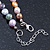 9mm Multicoloured Oval Freshwater Pearl Necklace In Silver Tone - 39cm L/ 4cm Ext - view 4