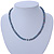 5-6mm Grey Off Round Freshwater Pearl Necklace In Silver Tone - 45cm L - view 7