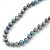 5-6mm Grey Off Round Freshwater Pearl Necklace In Silver Tone - 45cm L - view 3